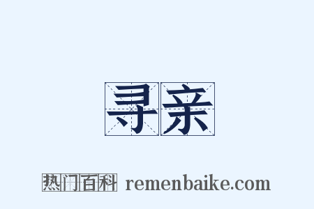 寻亲是什么意思的图片